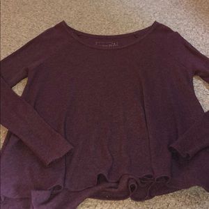 Free People Maroon Long Sleeve